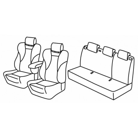 Set coprisedili Superior su misura per auto nero - rosso