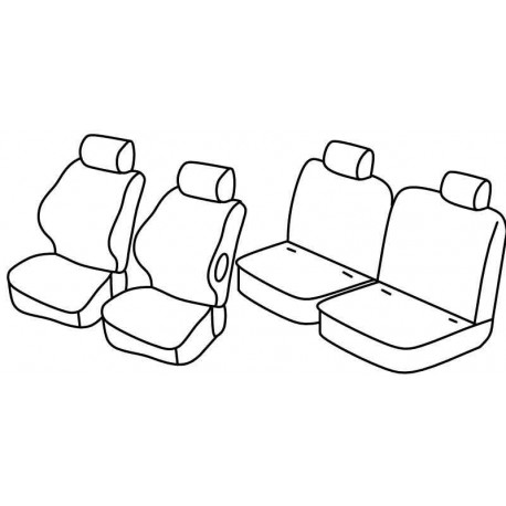 Set coprisedili Superior su misura per auto grigio - nero