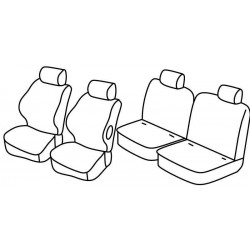 Set coprisedili Superior su misura per auto nero - rosso