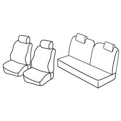 Set coprisedili Superior su misura per auto grigio - nero