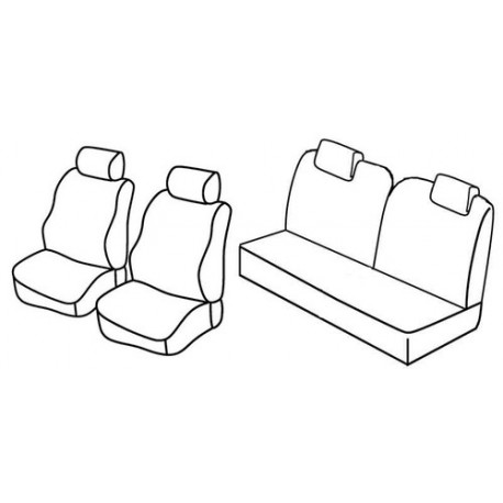 Set coprisedili Superior su misura per auto nero - blu