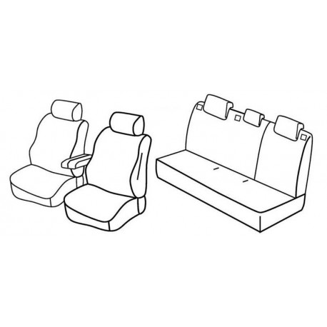 Set coprisedili Superior su misura per auto grigio - nero