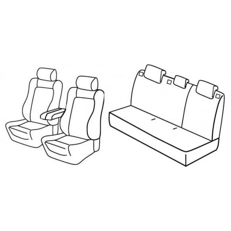 Set coprisedili Superior su misura per auto nero - grigio