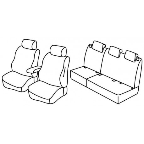 Set coprisedili Superior su misura per auto nero - blu