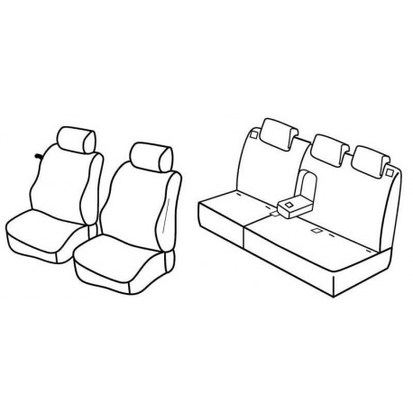 Set coprisedili Superior su misura per auto nero - rosso