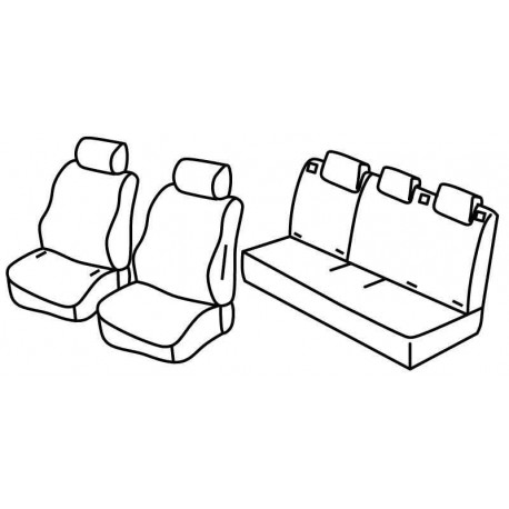 Set coprisedili Superior su misura per auto nero - rosso