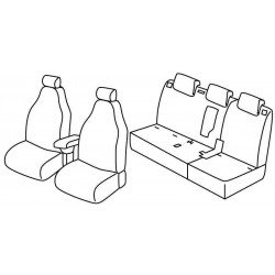 Set coprisedili Superior su misura per auto nero - grigio