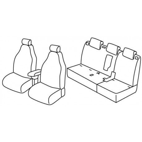Set coprisedili Superior su misura per auto nero - grigio