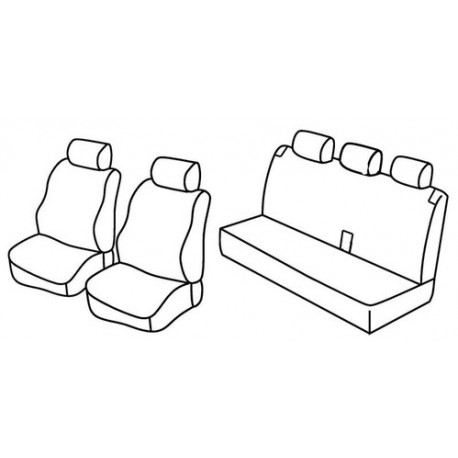 Set coprisedili Superior su misura per auto nero - grigio