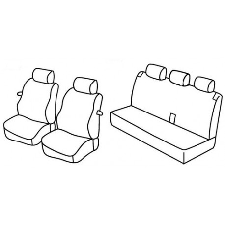 Set coprisedili Superior su misura per auto grigio - nero