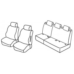 Set coprisedili Superior su misura per auto nero - grigio