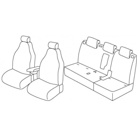 Set coprisedili Superior su misura per auto nero - rosso