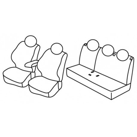 Set coprisedili Superior su misura per auto nero - grigio