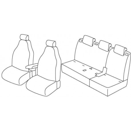 Set coprisedili Superior su misura per auto nocciola