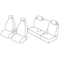 Set coprisedili Superior su misura per auto nero - blu