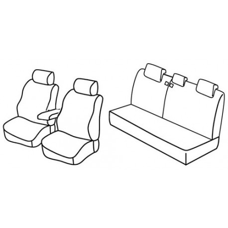 Set coprisedili Superior su misura per auto nero - rosso