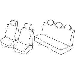 Set coprisedili Superior su misura per auto grigio - nero