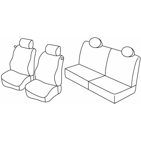 Set coprisedili Superior su misura per auto nero - grigio
