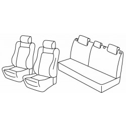 Set coprisedili Superior su misura per auto nero - rosso