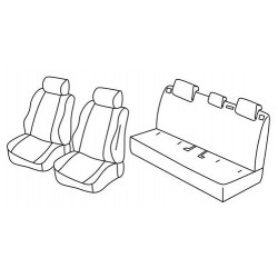 Set coprisedili Superior su misura per auto nero - rosso