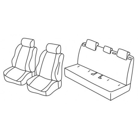 Set coprisedili Superior su misura per auto nero - grigio