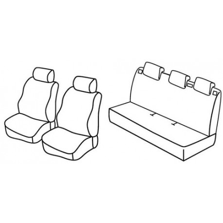 Set coprisedili Superior su misura per auto nero - grigio
