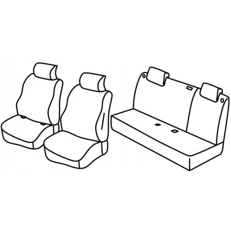 Set coprisedili Superior grigio - nero