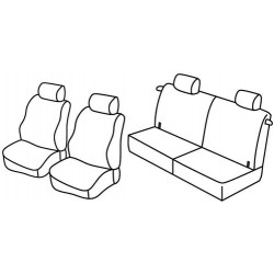 Set coprisedili Superior su misura per auto nero - blu