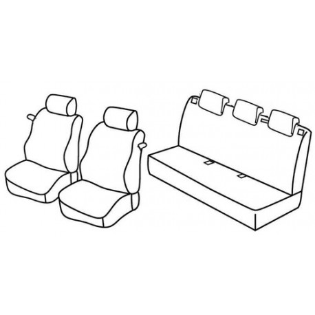 Set coprisedili Superior su misura per auto nero - grigio