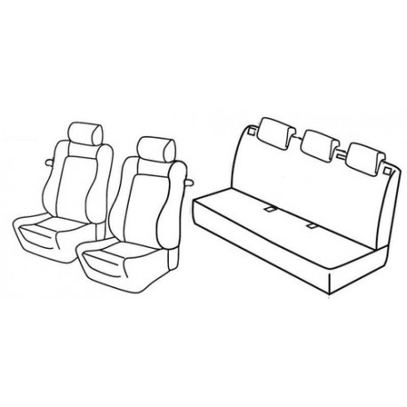 Set coprisedili Superior su misura per auto nero - grigio
