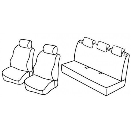 Set coprisedili Superior su misura per auto nero - grigio