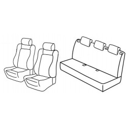 Set coprisedili Superior su misura per auto nero - grigio