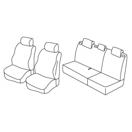 Set coprisedili Superior su misura per auto nero - grigio