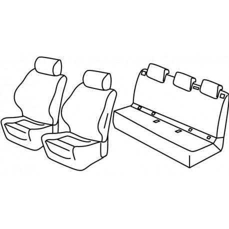 Set coprisedili Superior grigio - nero