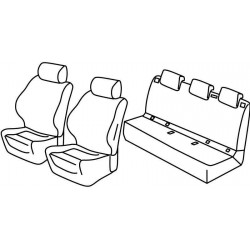 Set coprisedili Superior nero - blu