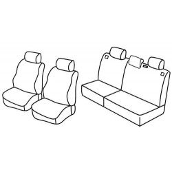 Set coprisedili Superior su misura per auto nero - grigio