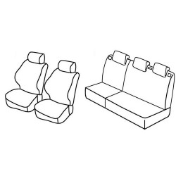 Set coprisedili Superior su misura per auto nero - rosso