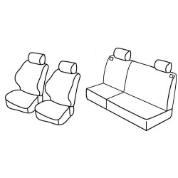 Set coprisedili Superior su misura per auto nero - blu