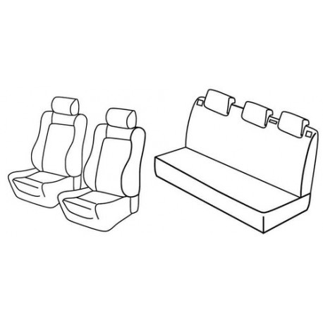 Set coprisedili Superior su misura per auto nero - rosso