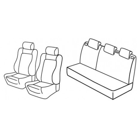 Set coprisedili Superior su misura per auto nero - rosso