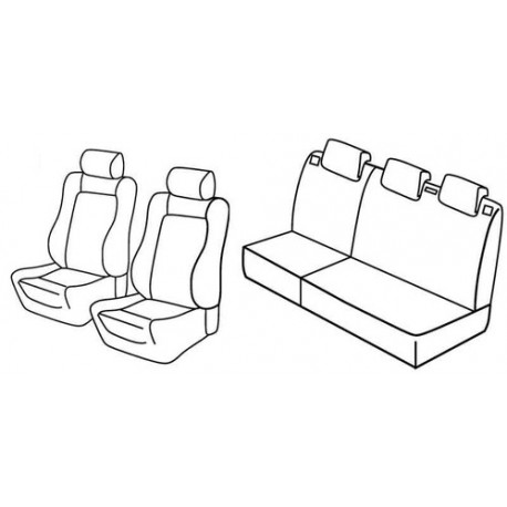 Set coprisedili Superior su misura per auto grigio - nero