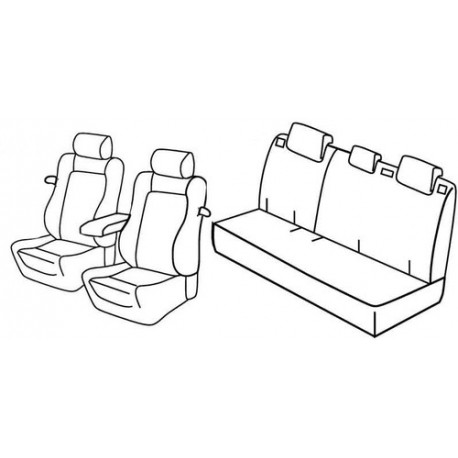 Set coprisedili Superior su misura per auto nero - blu