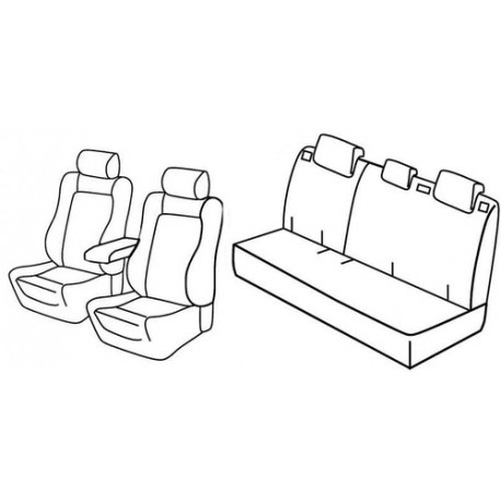 Set coprisedili Superior su misura per auto nero - rosso