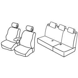 Set coprisedili Superior su misura per auto grigio - nero