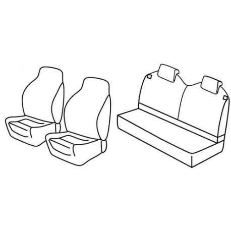 Set coprisedili Superior su misura per auto nero - blu