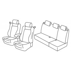 Set coprisedili Superior su misura per auto nero - rosso