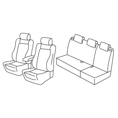 Set coprisedili Superior su misura per auto nocciola