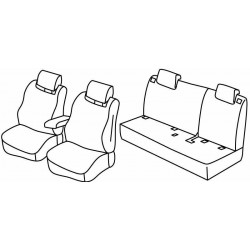 Set coprisedili Superior su misura per auto nero - grigio