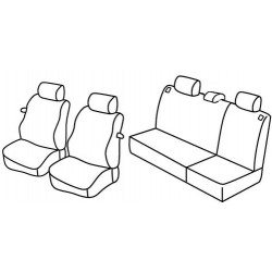Set coprisedili Superior su misura per auto nero - blu