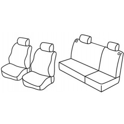 Set coprisedili Superior su misura per auto nero - blu